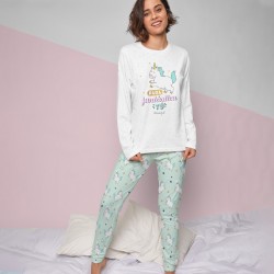 Pijama mujer manga larga...